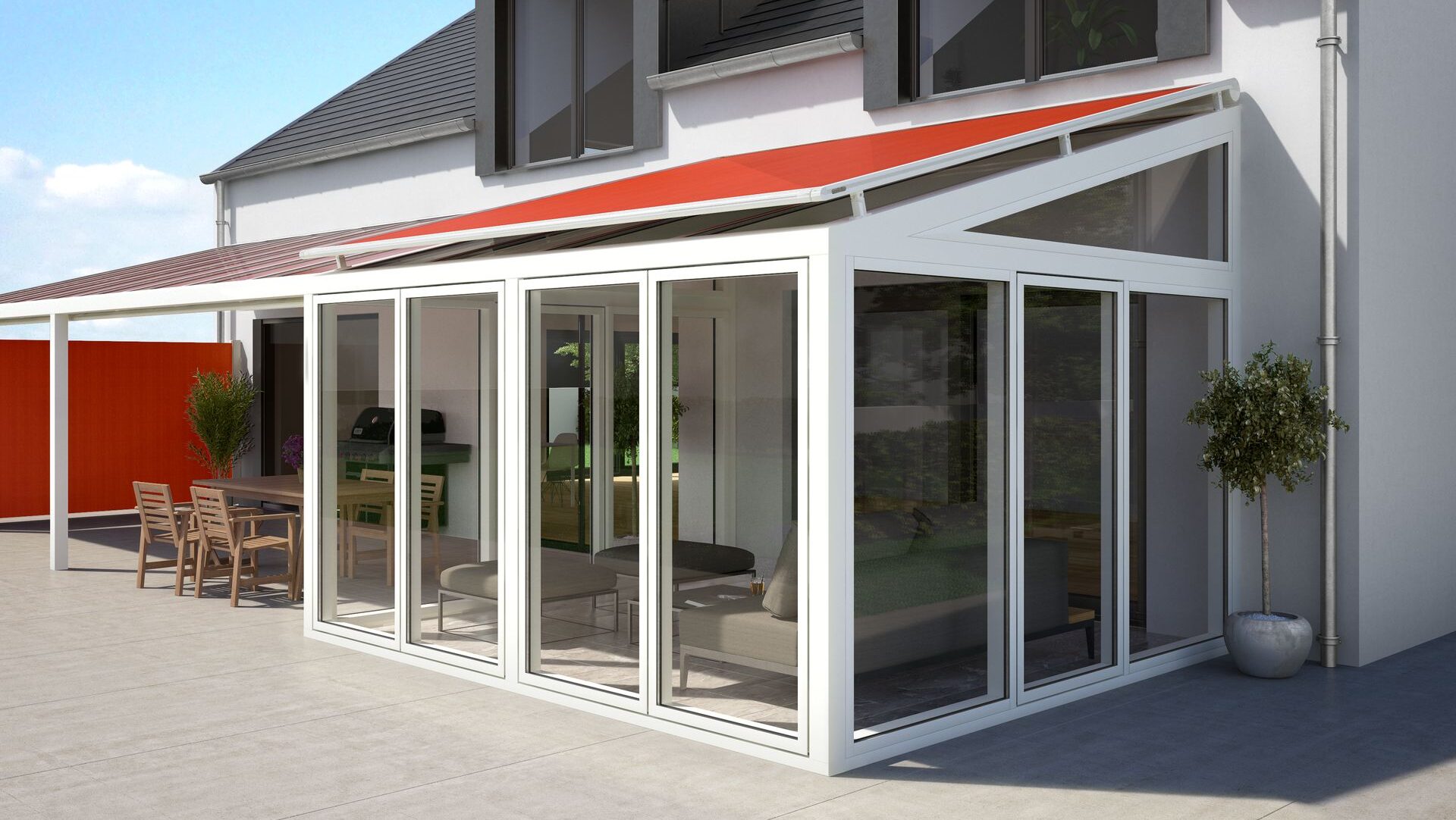 Wintergarten mit Markise